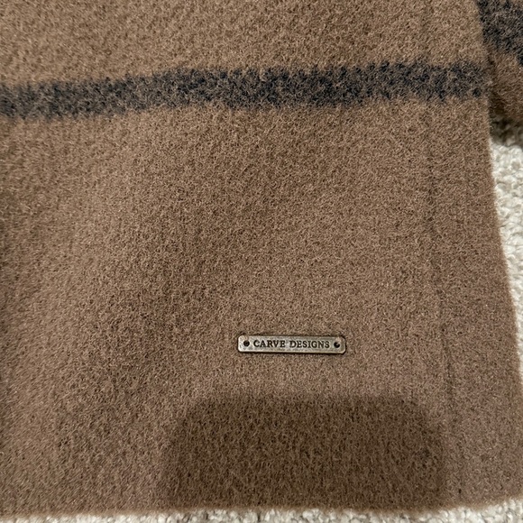 CARVE DESIGNS Durango Plush Cardigan Dark Brown Birdseye Pockets Size XS - Picture 4 of 8